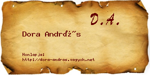 Dora András névjegykártya