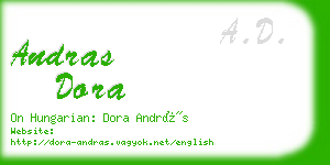 andras dora business card